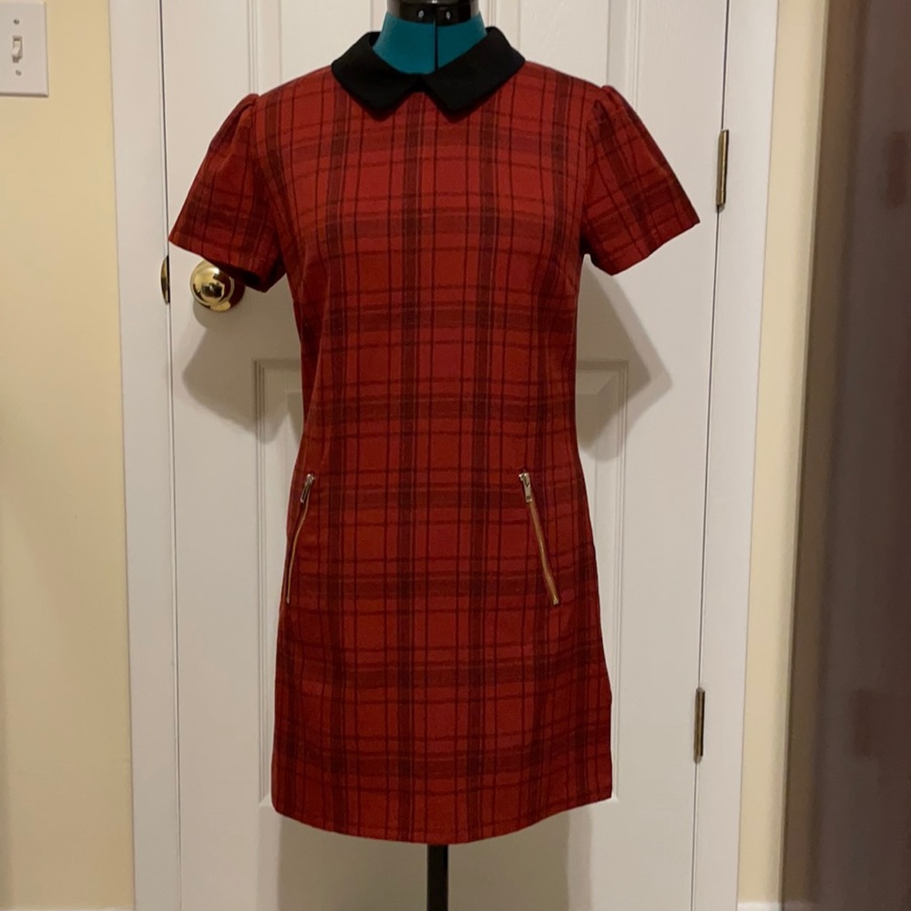 Red Plaid Mini Dress